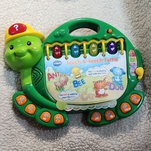 VTech Touch and Teach Turtle Educational Learning Toy ABC's Music Reading W/Book